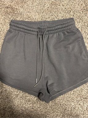 H&M Charcoal Gray Girls' Drawstring Lounge Shorts